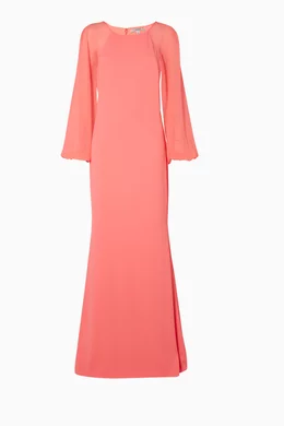 Badgley mischka odessa blouson sleeve gown 2025