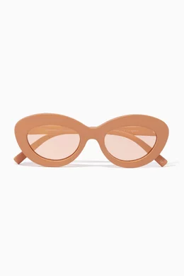 Buy Le Specs Brown Ginger & Apricot Fluxus Sunglasses for  display picture 3