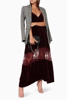 stella mccartney burgundy dress Stella McCartney Burgundy V-Neck Dress Size 40  Mine & Yours