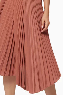 Buy Vince Pink Vintage Rose Drape Pleated Skirt for Women Online