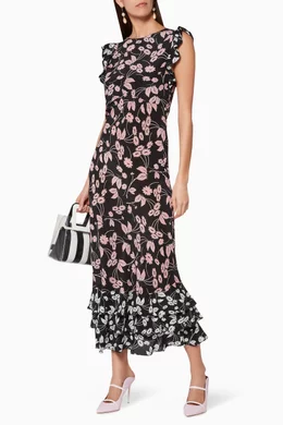 Buy RIXO Multicolour Multi Coloured Floral Print Isabelle Dress for Women Online Ounass Kuwait