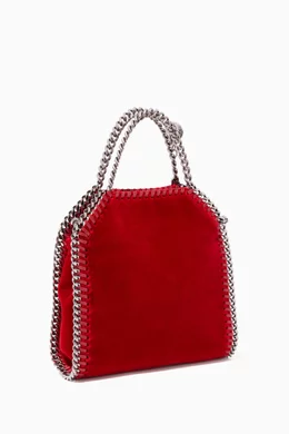 Buy Stella McCartney Red Red Tiny Falabella Velvet Cross Body Bag for Women Online Ounass Kuwait