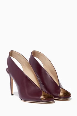 Buy Jimmy Choo Red Grape Shar Liquid Leather Sandal Boots for
