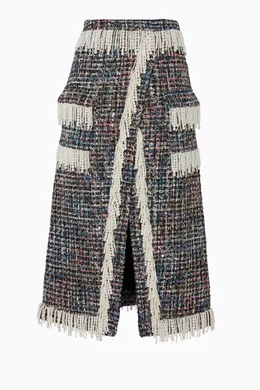 Buy HUISHAN ZHANG Black Black Embellished Victoria Wrap Skirt for