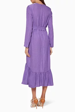 Buy Baum und Pferdgarten Purple Purple Adal Midi Dress for Women Online Ounass Kuwait