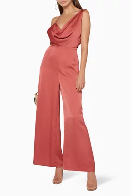 Buy Keepsake The Label Pink Faded Rose Draped Romance Jumpsuit for Women Online Ounass Kuwait