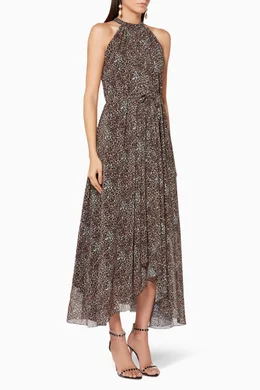 Saloni leopard dress top