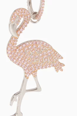 Buy APM Monaco Multicolour Pink Silver Flamingo Asymmetric Earrings for Women Online Ounass Kuwait