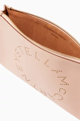 Stella mccartney logo clutch hotsell
