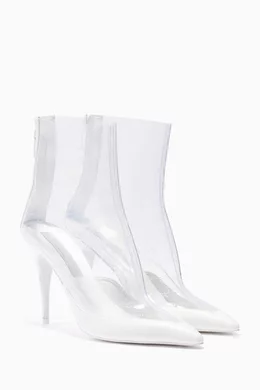 Buy Stella McCartney White Transparent PVC Monogram Ankle Boots for Women Online Ounass Kuwait