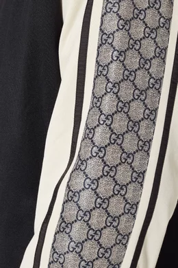 Buy Gucci Black Black Ivory Oversized Technical Jersey Jacket