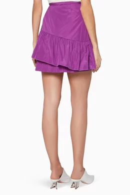 Buy See By Chloé Purple Purple Asymmetrical Ruffles-Overlay Skirt