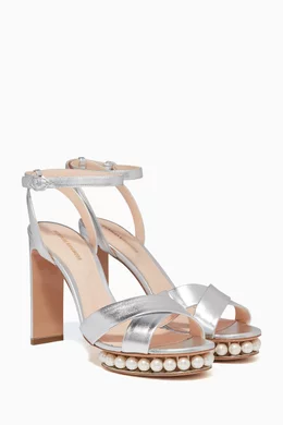 Buy Nicholas Kirkwood Silver Silver Casati Pearl Platform Sandals for Women Online Ounass Kuwait