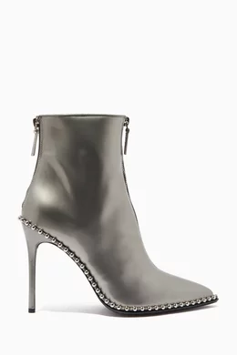 Buy Alexander Wang Silver Silver Eri Studded Ankle Boots for Women