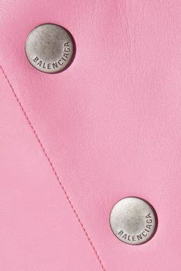 Balenciaga pink leather skirt shop