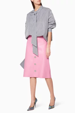 Balenciaga pink leather skirt shop