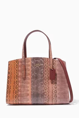 Coach Outlet Coach Charlie Carryall Snakeskin Buy Coach Pink Ombré