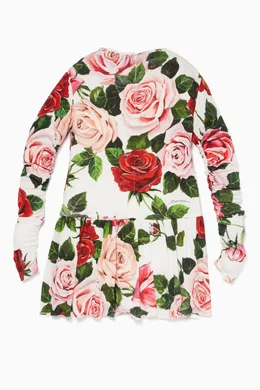 Buy Dolce & Gabbana Pink Pink Floral Dress for Girls Online | Ounass Kuwait
