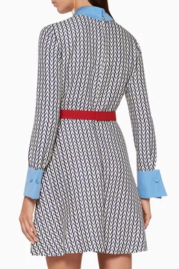 valentino blue and white dress VALENTINO Navy Dress