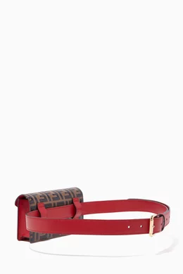 Red and black fendi belt on sale