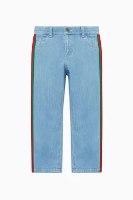 Gucci jeans stripe hot sale