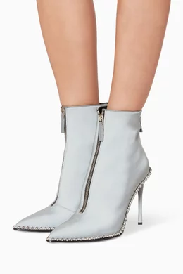Buy Alexander Wang Silver Eri Studded Stiletto Boots for Women