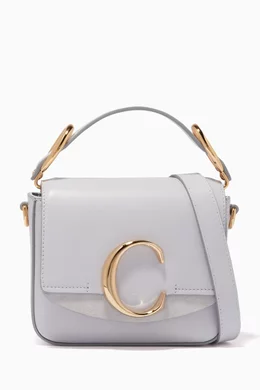 Buy Chloé Blue Mini Chloé C Shiny-Leather Shoulder Bag for Women