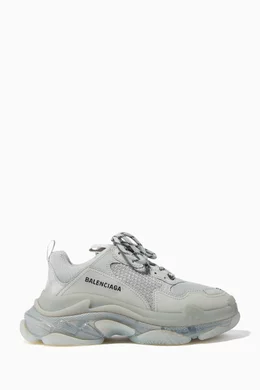 Buy Balenciaga Grey Light Grey Triple S Sneakers for Women Online