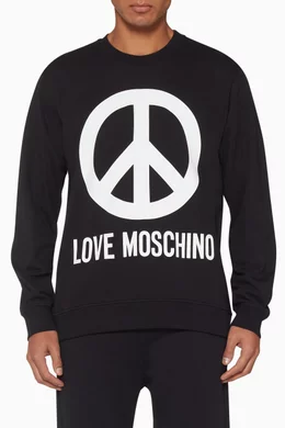 Love moschino peace sweatshirt hotsell