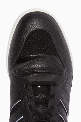 adidas gazelle silver green womens Adidas Y-3 Hayworth 2 Mid Black Leather Sneakers – Genuine Design main image 0