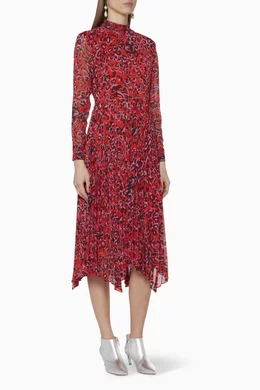 Whistles jungle cat midi dress outlet