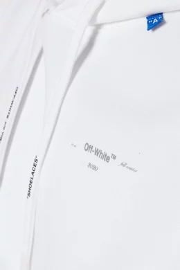 Buy Off-White White Unfinished Diagonal Slim Fit Hoodie for Men