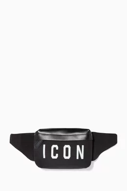 Buy Dsquared2 Black Icon Print Nylon Belt Bag for Men Online Ounass Kuwait