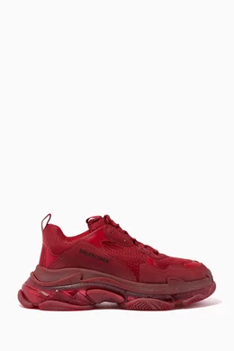 Buy Balenciaga Red Triple S Clear Sole Sneakers for Men Online