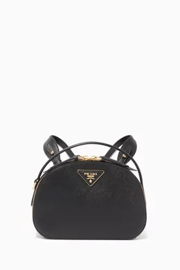 Buy Prada Black Odette Saffiano Leather Backpack for Women Online