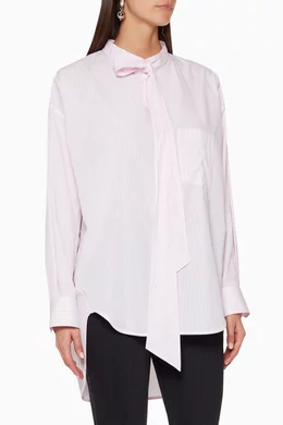 Buy Balenciaga Pink Logo Swing Shirt for Women Online Ounass Kuwait