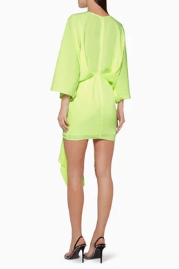 Buy Acler Yellow Laurel Knot Detail Mini Dress for Women Online Ounass Kuwait