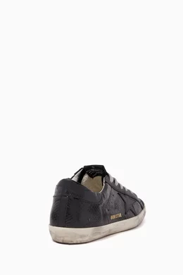 Buy GOLDEN GOOSE Black Superstar Python Print Sneakers for Women
