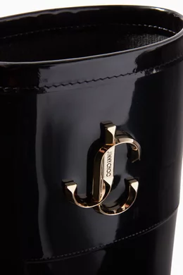 Buy Jimmy Choo Black Edith JC Waterproof Rain Boots in TPU for Women Online Ounass Kuwait