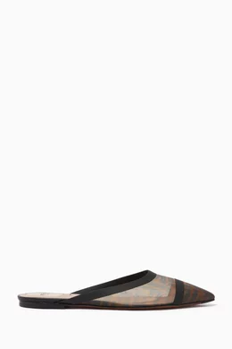 Buy Fendi Brown Colibri FF Mesh Sabot Mules for Women Online Ounass Kuwait