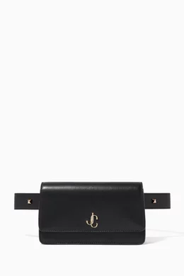 Buy Jimmy Choo Black Varenne Leather Belt Bag for Women Online