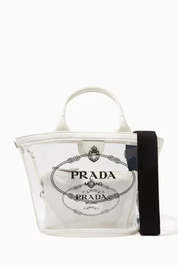 Prada plexiglass bag on sale