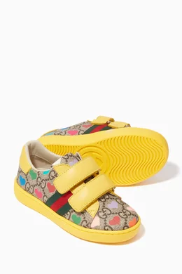 Buy Gucci Yellow Ace GG Supreme Sneakers for Girls Online Ounass