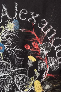 Botanical Skull Mcqueen Skull T Shirt Buy McQueen Black Botanical