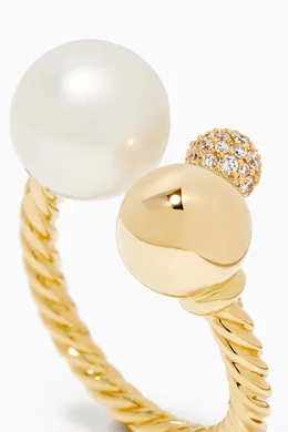 Yurman Solari David Yurman Pearl And Diamond Ring Buy David Yurman Silver  Solari Pearl Diamond Hoop Earrings In