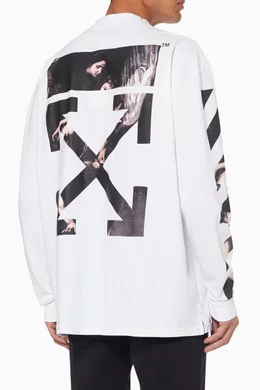 Buy Off-White White Caravaggio Long-Sleeved T-Shirt for Men Online - Main Image
