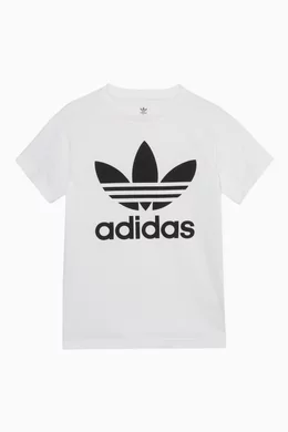 Buy adidas White Trefoil Cotton Jersey T Shirt for Boys Online Ounass Kuwait