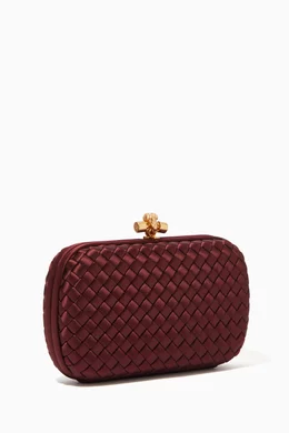 トートバッグ BOTTEGA VENETA Burgundy Leather Knot Lock Handbag Knot Lock leather shoulder bag in burgundy - Bottega Veneta