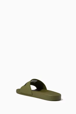 Buy Balenciaga Green Piscine Slide Sandals in Rubber for Men