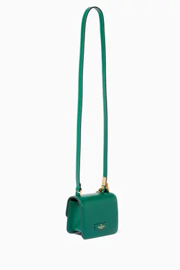 Buy Valentino Garavani Green Valentino Garavani Micro VSLING Shiny Calfskin Shoulder Bag for Women Online Ounass Kuwait